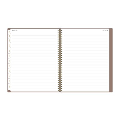 2027 Blue Sky Blue Sky Life Note-It 8.5" x 11" Calendar Year Weekly & Monthly Planner, Plastic Cover, Solid Latte (157431-27)