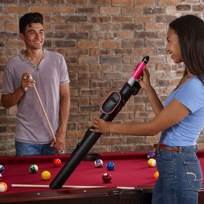 Casemaster Q-Vault Supreme Black with Pink Trim Cue Case (51-0706-12)