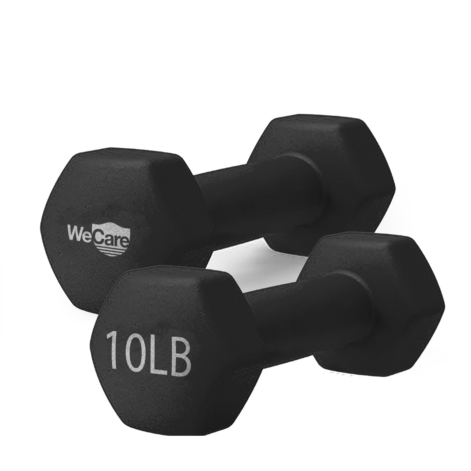 WeCare Fitness Neoprene Coated 10 Lbs Dumbbells for Non-Slip Grip, 2/Set (WDN100005)