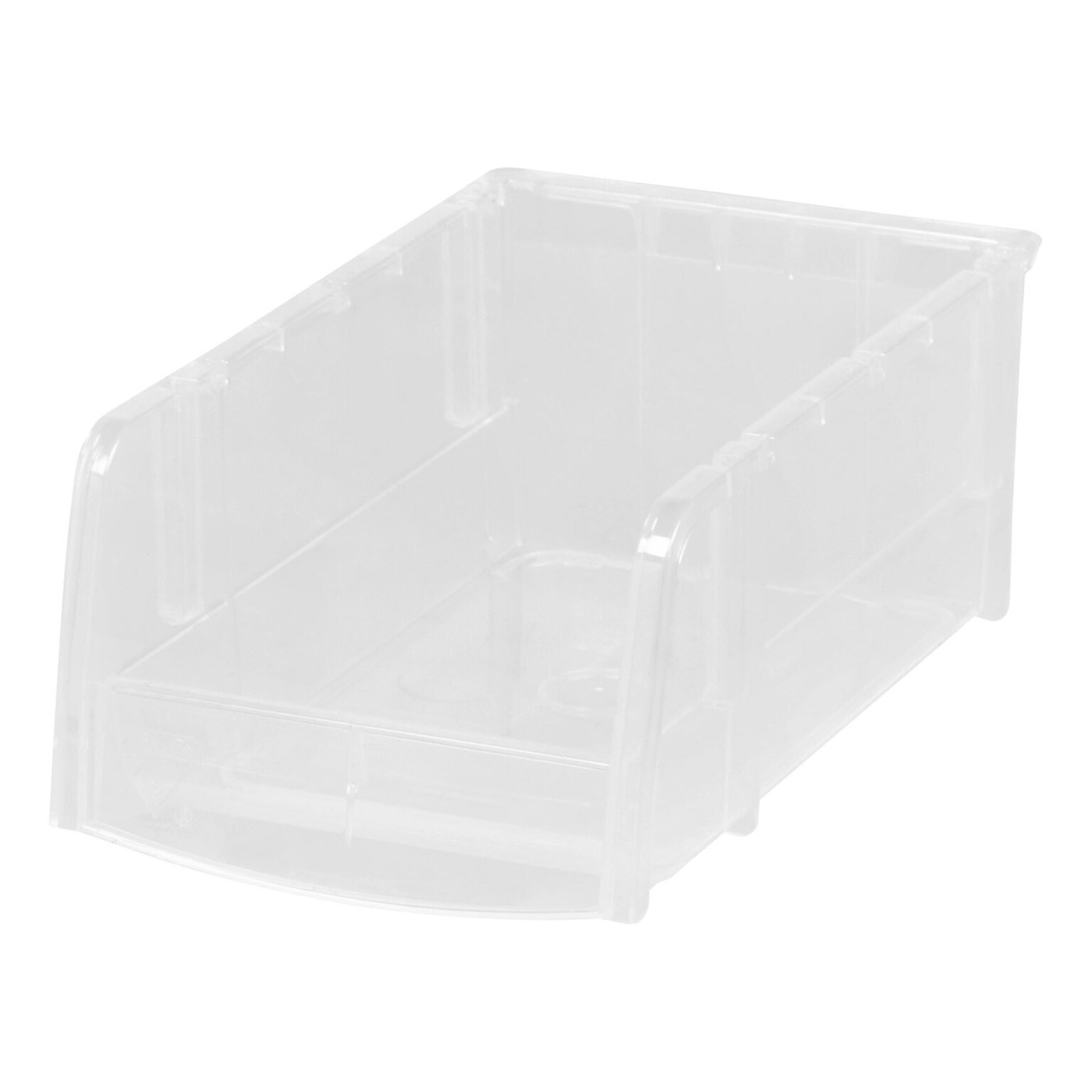 Small Modular Stacking Storage Box Open Lid, Clear (200518)