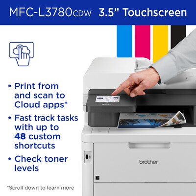 Brother MFC-L3780CDW Wireless Digital Color All-in-One, Laser Quality Output, Refresh Subscription Eligible