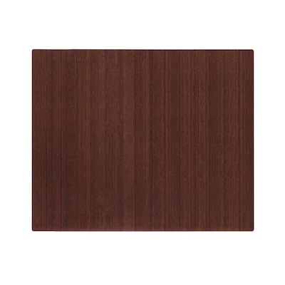 Anji Mountain Deluxe Bamboo Carpet & Hard Floor Chair Mat, 42 x 48, Dark Cherry (AMB24035W)