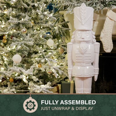 Fraser Hill Farm 4' Nutcracker Soldier, Glossy White (FFRS048-1SOL-WHT)