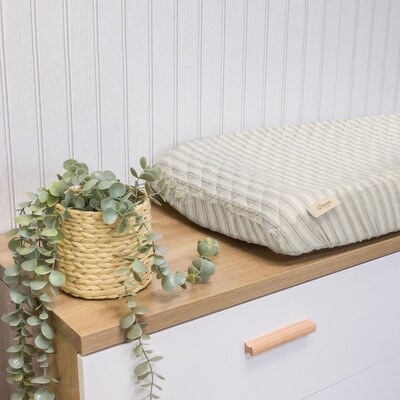 Organic Cotton Stripe Change Pad Cover