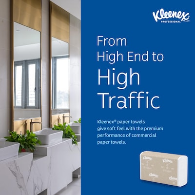 Kleenex Recycled C-Fold Paper Towels, 1-ply, 150 Sheets/Pack, 16 Packs/Carton (01500)