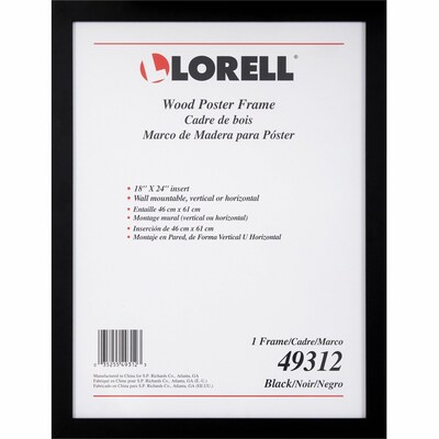 Lorell Wide Poster Frame, 18 x 24, Black (LLR49312)