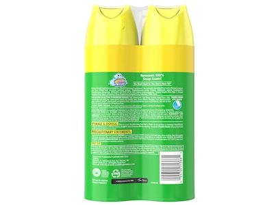Scrubbing Bubbles Bathroom Grime Fighter Disinfecting Surface Cleaner Aerosol, Citrus Scent, 20 oz., 2/Pack (306381)