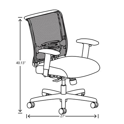 HON Convergence Mesh/Fabric Swivel Task Chair, Charcoal/Black (HCT1MM.Y1.A.H.M.HAML17.AL.SB.T)