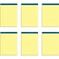 TOPS Docket Notepads, 8.5" x 11.75", Wide, Canary, 100 Sheets/Pad, 6 Pads/Pack (TOP 63387)