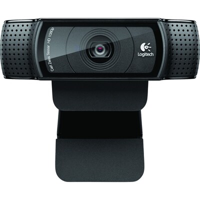 Logitech C920 HD Pro 1080p WebCam, Tripod Mount, Black (960-000998)