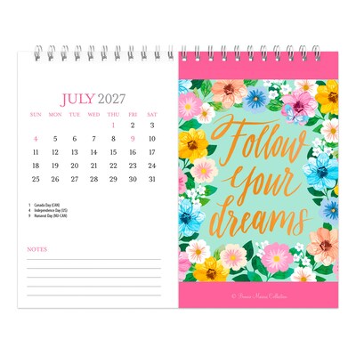 2027 BrownTrout Bonnie Marcus 7.5" x 6" Monthly Wall Calendar, Assorted Colors (9798330713059)