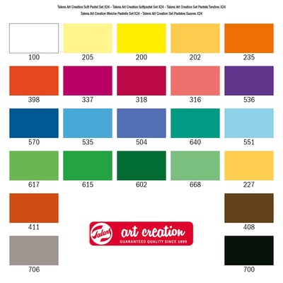 Talens Art Creation Soft Pastel Set, Assorted Colors, 24/Set (TLN9029024M)