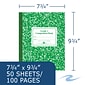 Roaring Spring Paper Products Composition Notebooks, 7.75" x 9.75", Wide Ruled, 50 Sheets, Green (ROA77920)