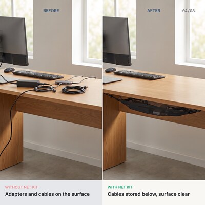 Turonic DM2 Cable Under Desk Management Kit, Black (DM2)