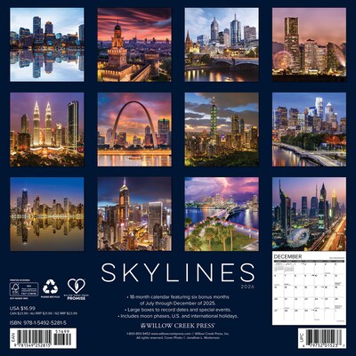 2026 Willow Creek Skylines 12 x 12 Monthly Wall Calendar (52815)
