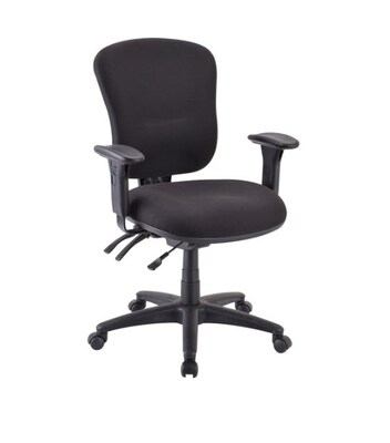 Lorell Accord Series Mid-Back Task Chair, 26.8W x 26D x 42H, Black (LLR66128)