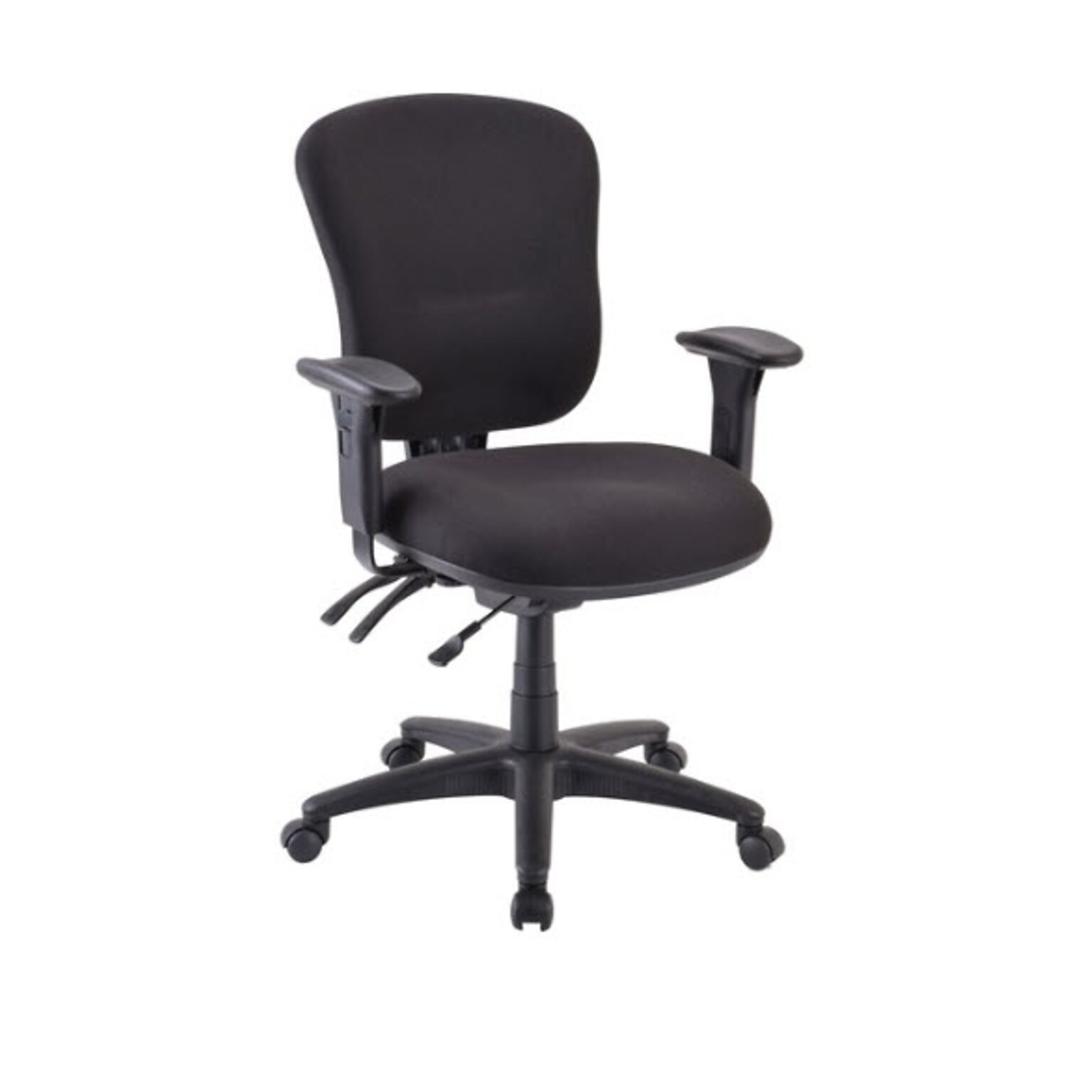 Lorell Accord Series Mid-Back Task Chair, 26.8W x 26D x 42H, Black (LLR66128)
