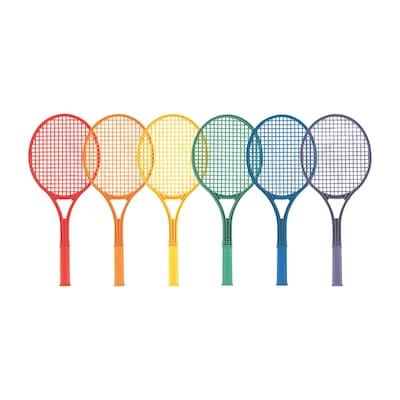Champion Sports Plastic Tennis Racket Set, Assorted Colors (CHSJTRSET)