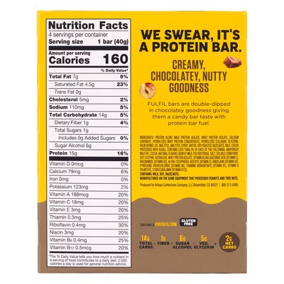 FULFIL Chocolate Hazelnut Flavor Vitamin & Protein Standard Bar, 5.62 oz., 6/Pack (220-02912)