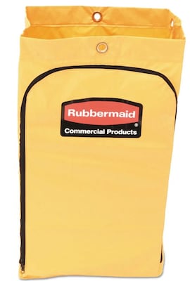 Rubbermaid Cleaning Cart Bag, 24 gal, Vinyl Yellow (RCP1966719)