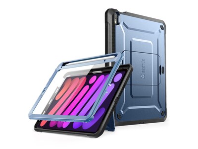 SUPCASE Unicorn Beetle PRO Shockproof Rugged Case for iPad mini 6, Metallic Blue (SUP-iPad2021-8.3-UBPro-SP-Tilt)