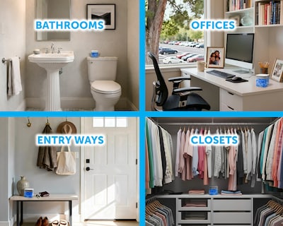 Bright Air Max Scent Gems Solid Air Freshener, Cool & Clean Scent, 12 oz. (900228)