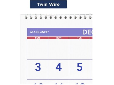 2024 AT-A-GLANCE 12" x 27" Three-Month Wall Calendar (PM11-28-24)