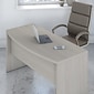 Bush Business Furniture Echo 60"W L Shaped Bow Front Desk, Gray Sand (ECH025GS)