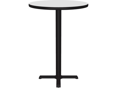 Correll 30 Round Dry-Erase Markerboard Cafe Table, Frosty White/Black (BXB30DER-80)
