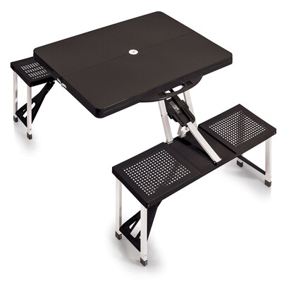 Picnic Portable Folding Table with Seats & Umbrella Kit