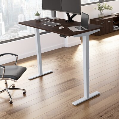 Bush Business Furniture Move 40 Series 28-48 Adjustable Standing Desk, Black Walnut/Cool Gray Meta