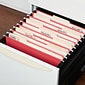 Quill Brand® Hanging File Folders, 1/5-Cut, Letter Size, Red, 25/Box (7387QRD)