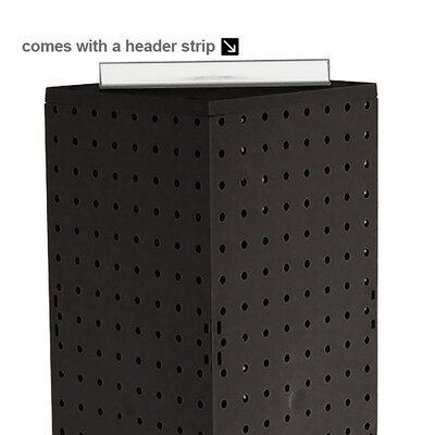 Azar 20 x 8 4-Sided Interlocking Pegboard Display, Black (701414-BLK)