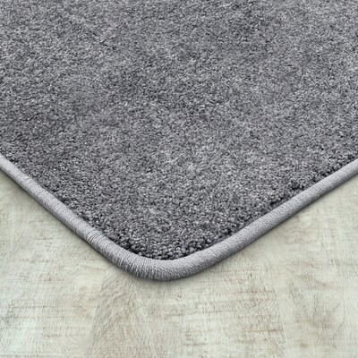 Joy Carpets Endurance Polyester 4 x 6 Machine Tufted Rug, Silver (80N-12)