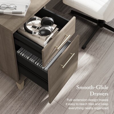 Bush Furniture Somerset 72"W Office Desk with Drawers, Ash Gray (WC81672)