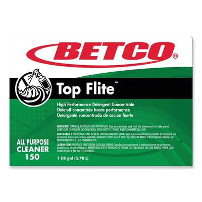 Betco Top Flite All-Purpose Cleaner, Mint Scent, 1 Gal. Bottle, 4/Carton (BET1500400)