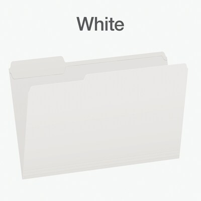 Pendaflex Heavy Duty File Folder, 1/3-Cut Tab, Assorted, Legal Size, White, 100/Box (1007034)