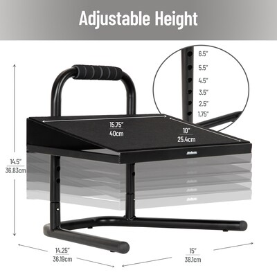 Mind Reader Tilt Adjustable Foot Rest Under Desk, Black (FTHEIGHT-BLK)