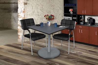 Regency Cain Square Laminate Platter Base Table, 36D x 36W, Grey (TP3636GYGY)