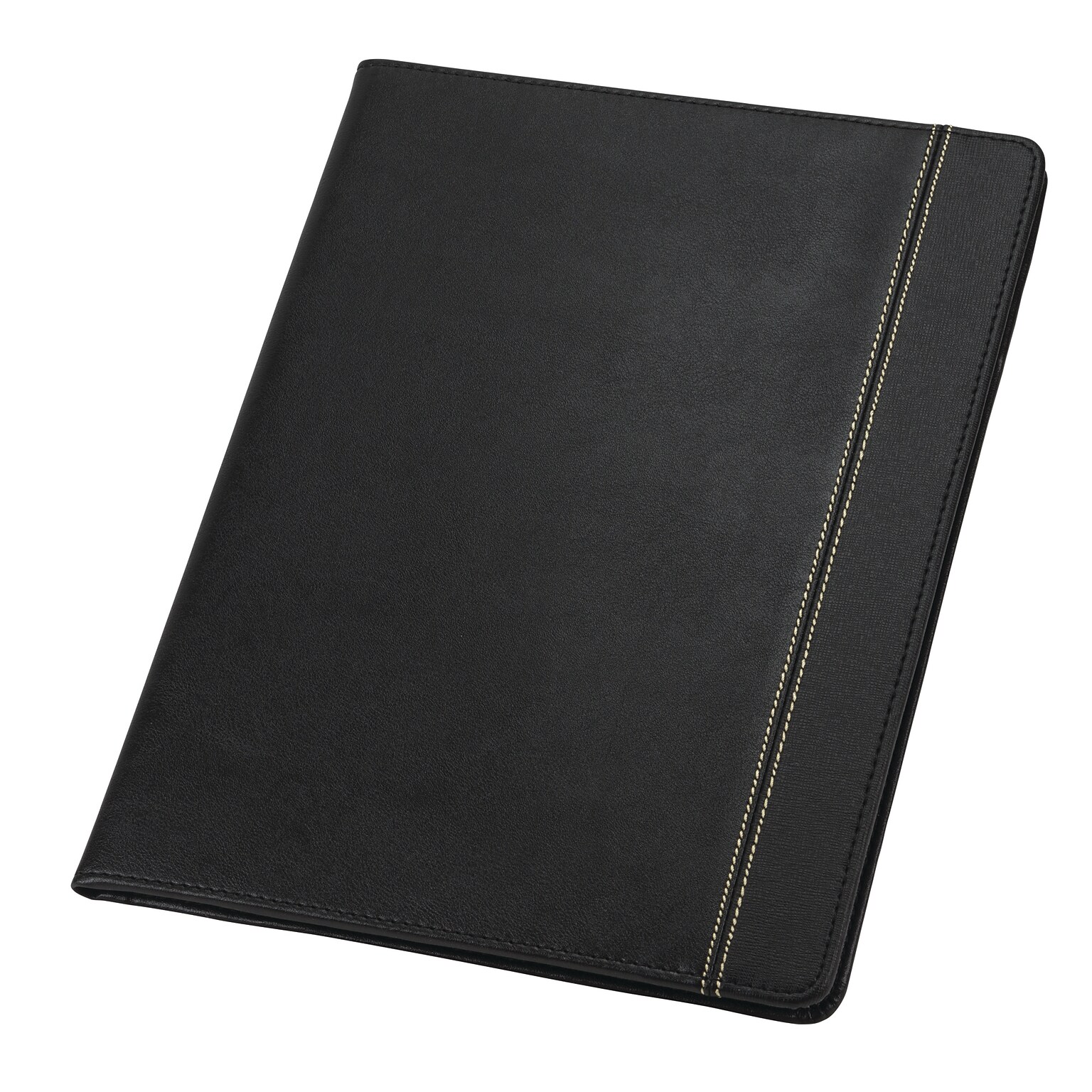 Samsill Slimline Vinyl Padfolio, Black (71220)