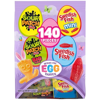 Sour Patch Kids & Swedish Fish Gummy Candy Variety Pack, 37.92 oz., 140 Pieces (MOZ01115)