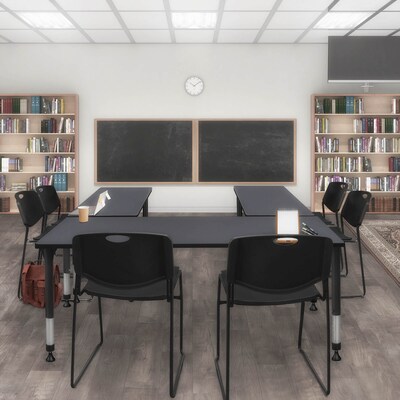 Regency Height Adjustable Kee 66 x 30 Classroom Table, Grey (MT6630GYAPBK)