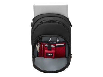 Wenger Upload Laptop Backpack, Black Polyester (64081001)
