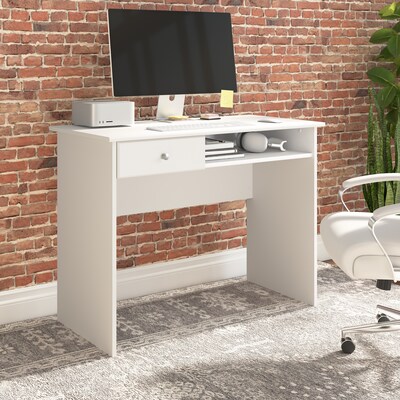Bush Furniture Cabot 40"W Writing Desk, White (WC31940)