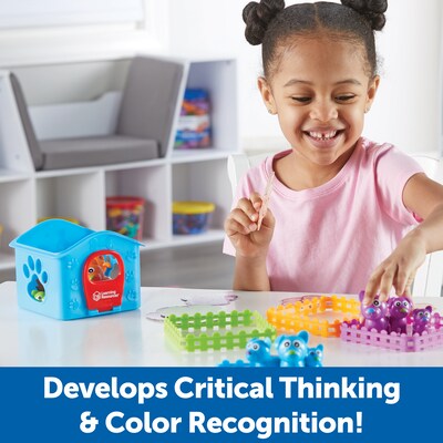 Learning Resources Sort-'Em-Up Pups Educational Toys, Assorted Colors, 28 Pieces (LER6809)