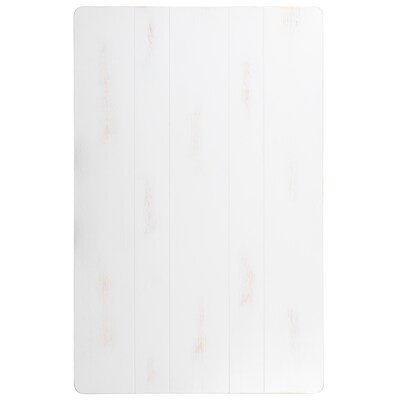 Flash Furniture HERCULES Series 46" Farm Dining Table, Rustic White (XAF46X30WH)