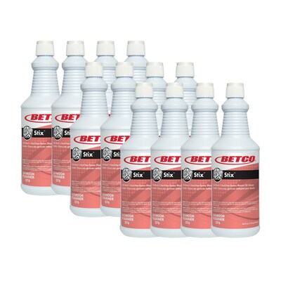 Betco Stix Toilet Bowl Cleaner, Cherry/Almond Scent, 32 oz., 12 Bottles/Carton (761200)