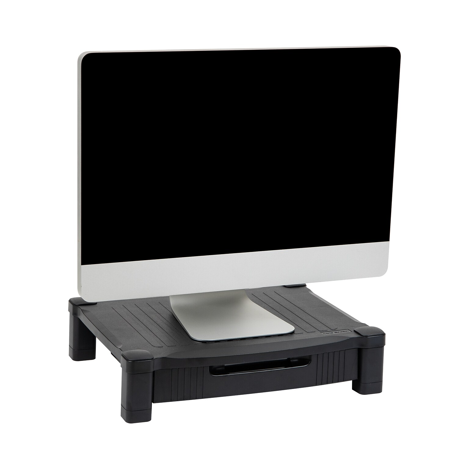 Mind Reader Monitor Stand Riser with Drawer Storage, Black (DRPLMONST-BLK)