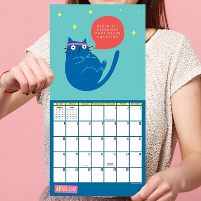 2027 TF Publishing Cats vs Adulting 7" x 7" Monthly Wall Calendar, Multicolored (27-2105)