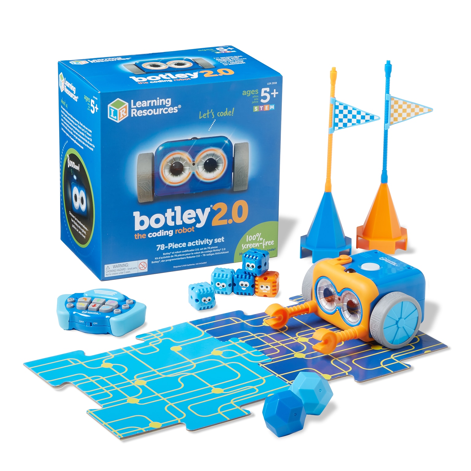 Learning Resources Botley 2.0 The Coding Robot Activity Set, Assorted Colors (LER 2938)